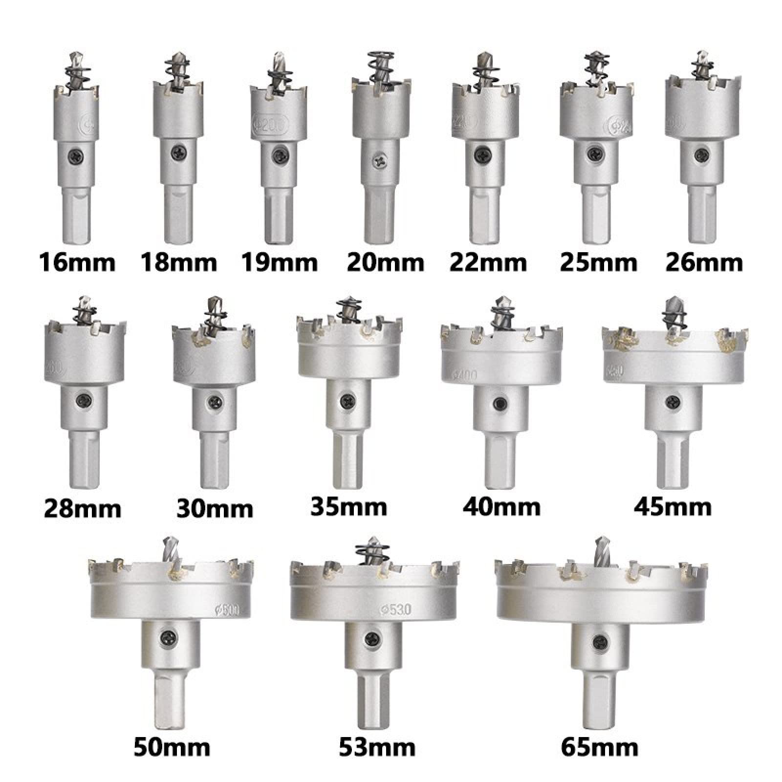 Premium TCT Hole Saw - Tungsten Carbide Drill Bit for Stainless Steel, Iron & Metal Cutting - 16mm Diameter - Perfect for HVAC, Plumbing & Metal Fabrication Projects
