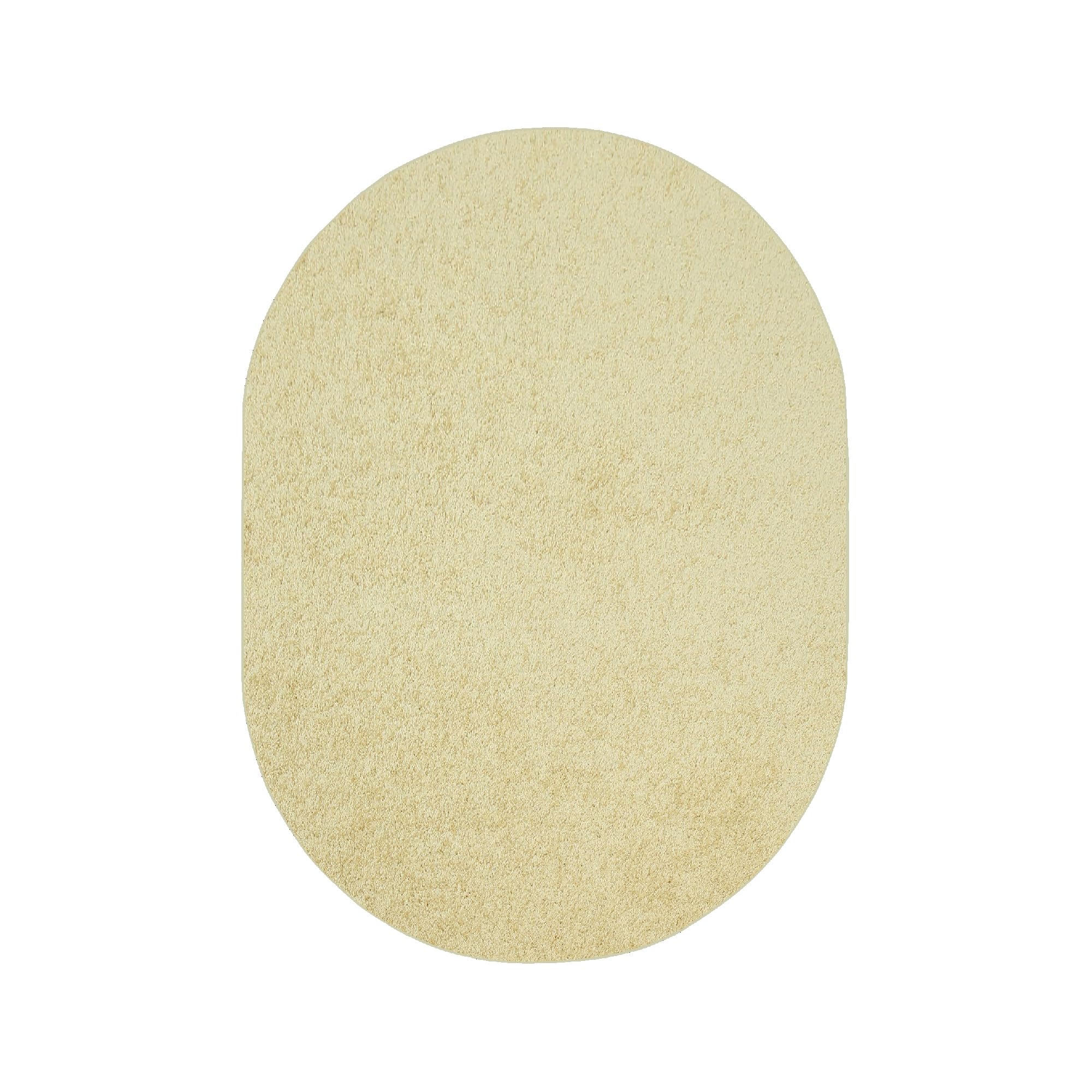 Ambiant Saturn Collection Kids' Favorite Yellow Area Rug 6' x 9' Oval - Stain Resistant Indoor Rug for Living Room, Bedroom, Dining Room | Soft & Durable for Pets & Children | Perfect for Home Decor, Playrooms, and Nursery