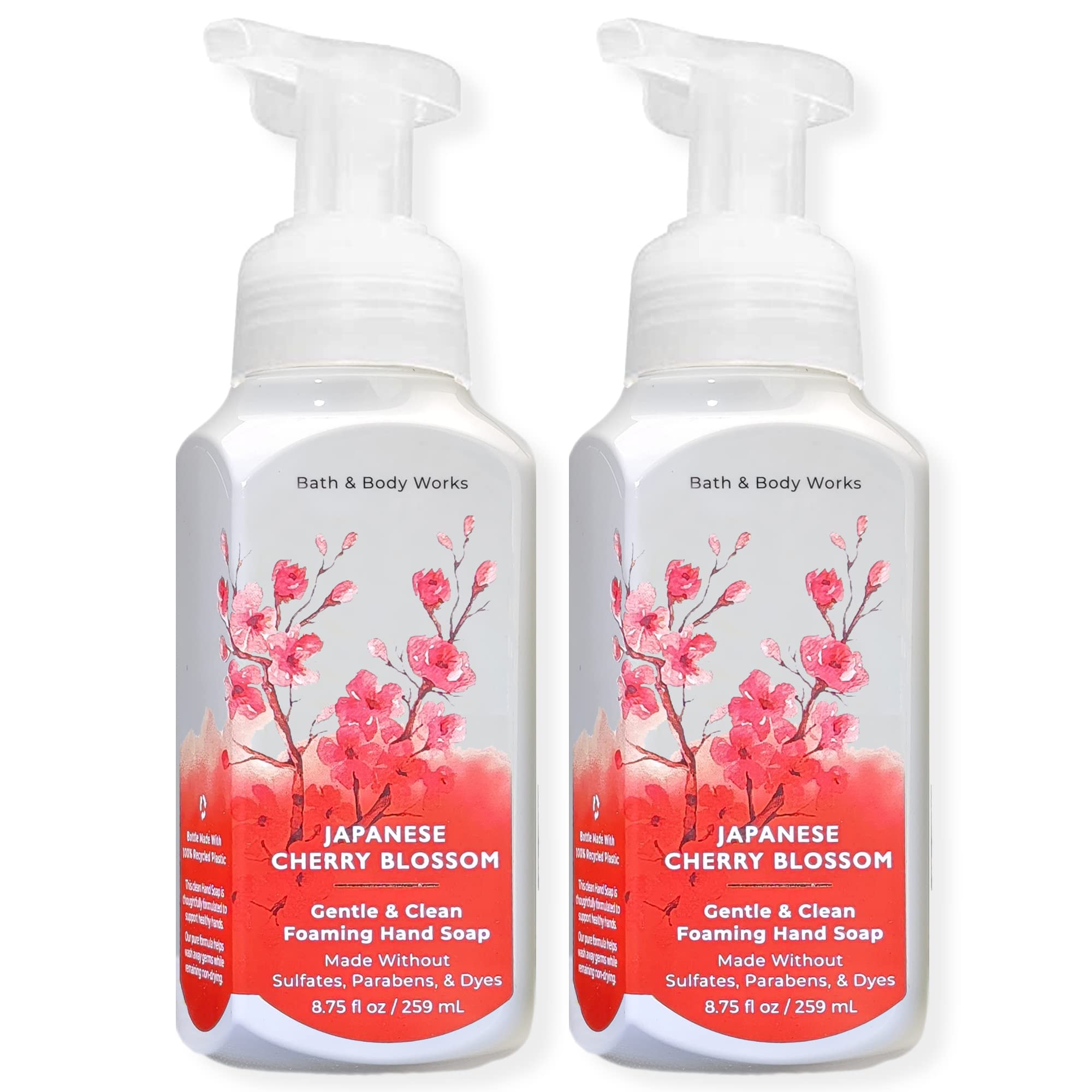Bath and Body Works Japanese Cherry Blossom Foaming Hand Soap - 8.75 fl oz, 2-Pack | Gentle & Clean Formula for Soft Hands | Perfect for Home, Office, and Travel Use