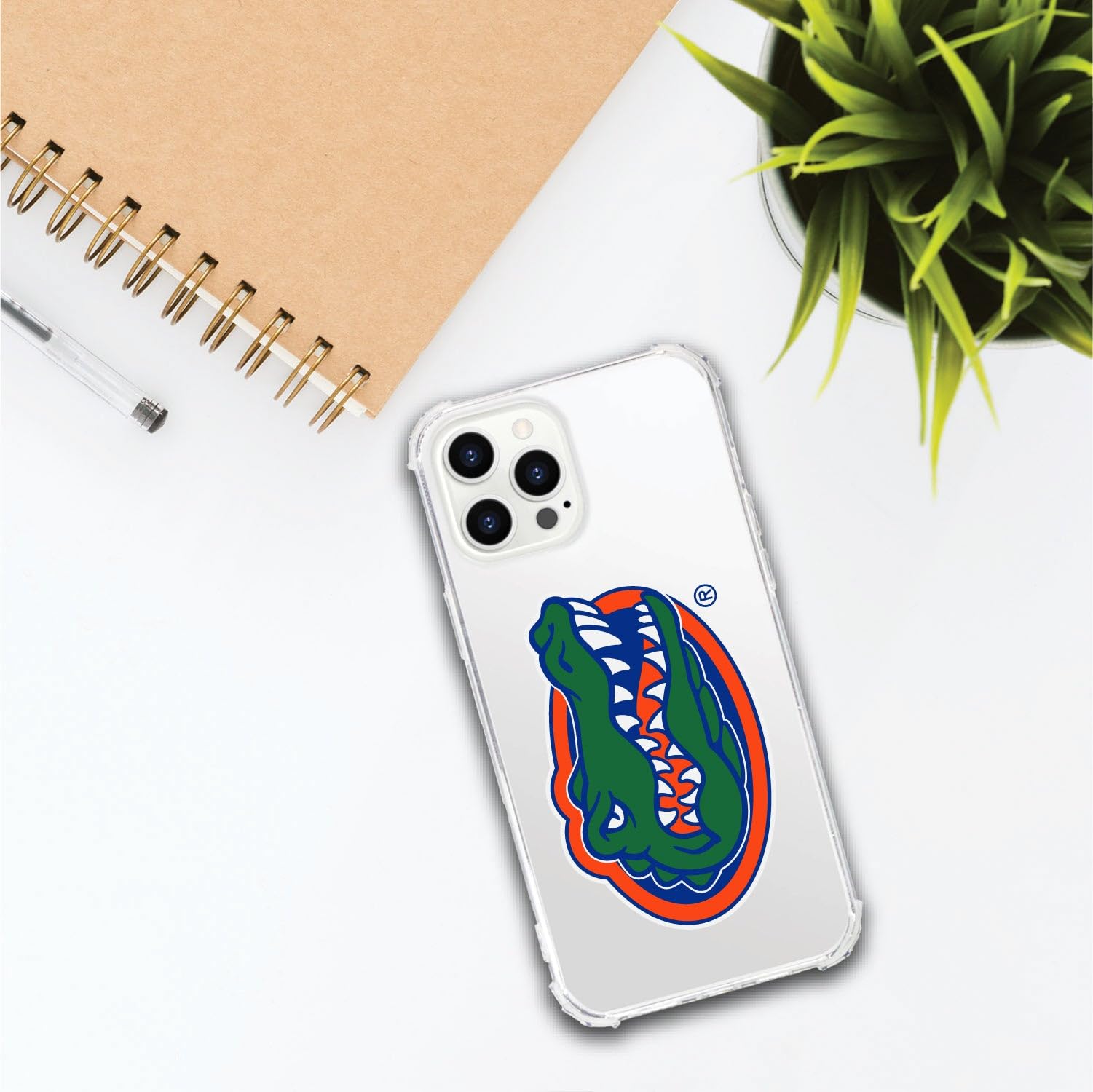 OTM Essentials Durable Phone Case for iPhone 13 Pro - University of Florida Mascot Design in Beige | Shockproof Protection for Everyday Use & Campus Life