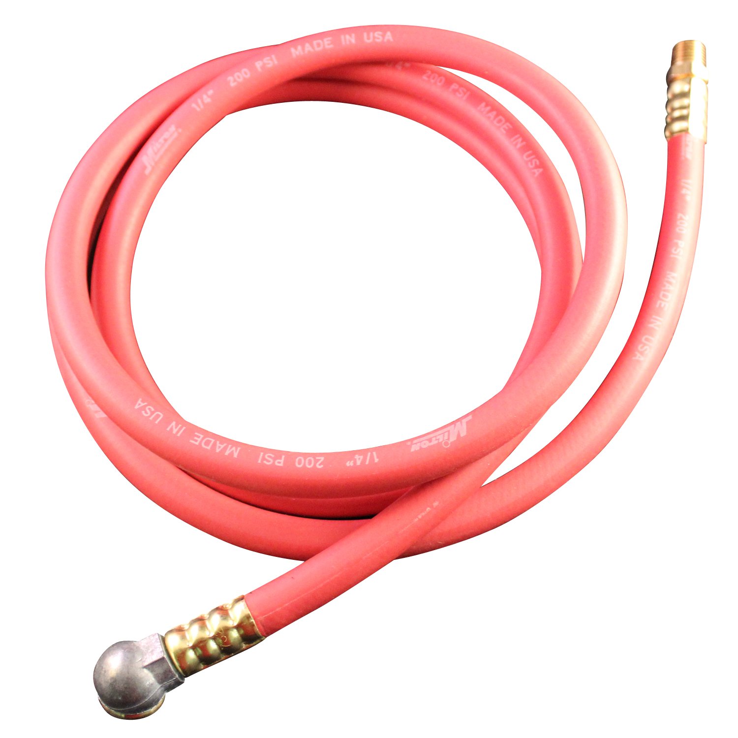 Milton 1686 6-Foot Replacement Air Hose - Durable High-Pressure Air Hose for Pneumatic Tools, Compressors, and Tire Inflation - Perfect for Auto Shops, Garages, and DIY Projects
