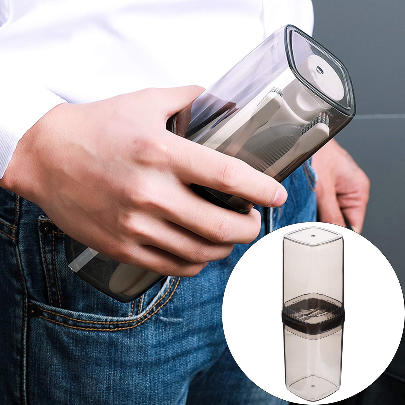 HEALLILY Travel Toothbrush & Toothpaste Holder - Portable Dental Care Kit with Storage Case for Toothbrush and Toothpaste | Perfect for Camping, Gym, Office, and Travel