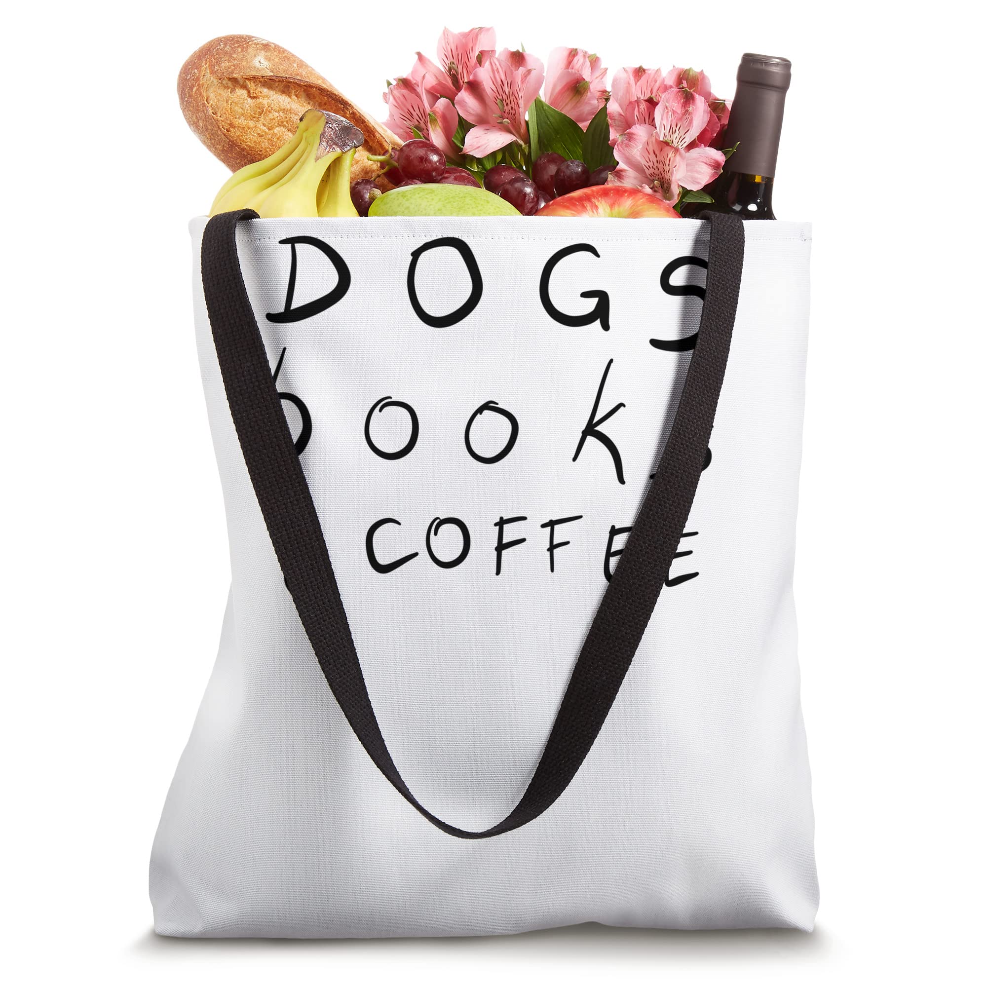 Stylish 'Dogs Books & Coffee' Cotton Tote Bag - Perfect for Book Lovers, Coffee Enthusiasts & Pet Owners - Great for Shopping, Beach Trips & Daily Use