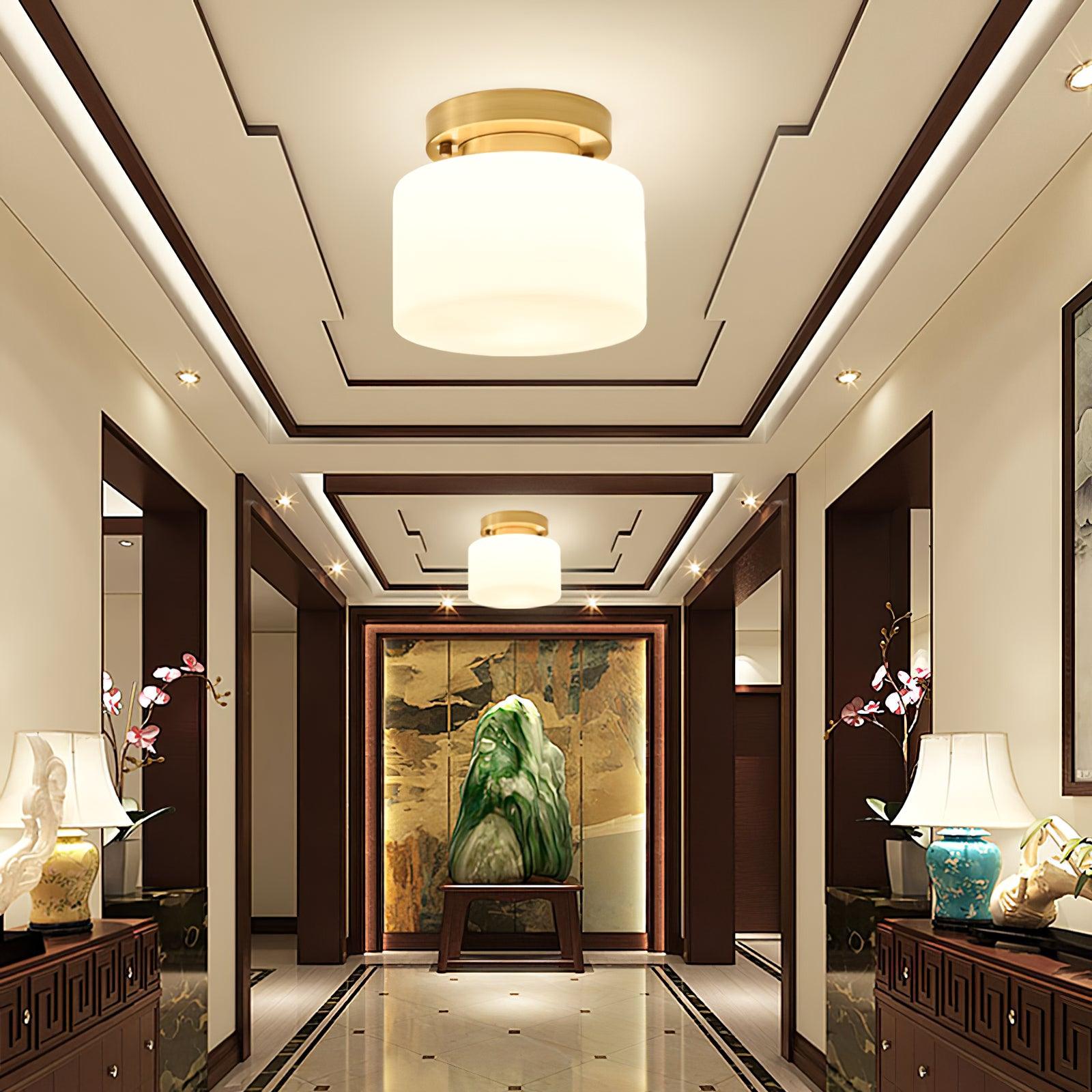 Clinio Modern Flush Mount Ceiling Light Fixture - Energy Efficient LED Lighting for Bedroom, Kitchen & Hallway