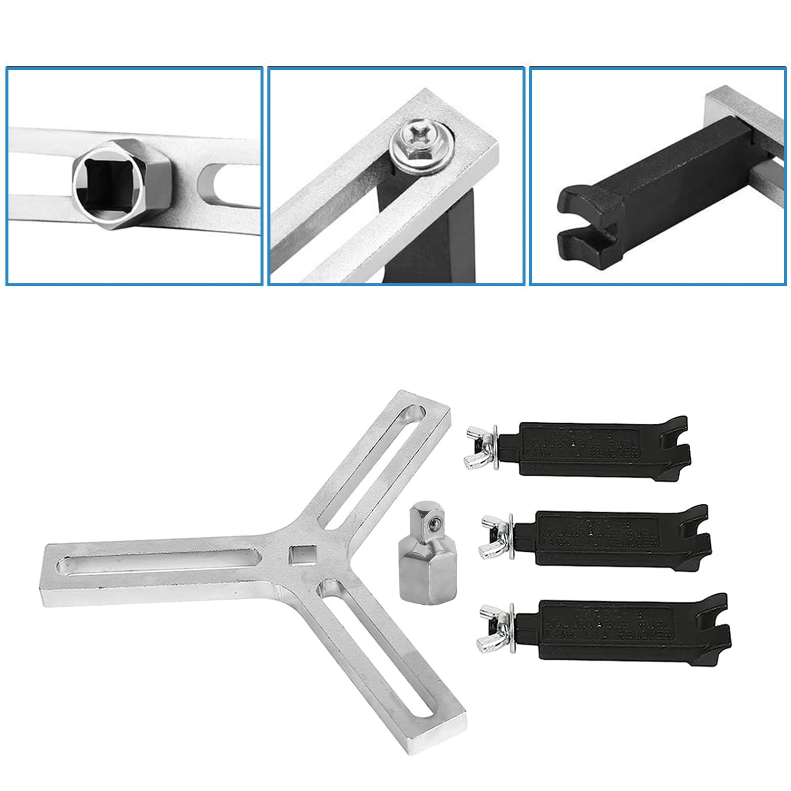 Universal Fuel Pump Removal Tool - Adjustable 3 Jaw Fuel Tank Lock Ring Spanner (2.16