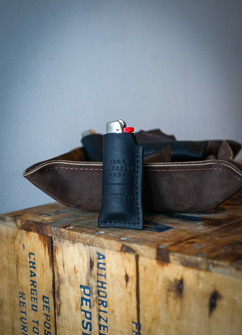 Premium Lighter Cozy Case - Embossed & Flat Black Design for Zippo Lighters | Durable & Stylish Accessory for Outdoor Camping, Hiking & Everyday Use