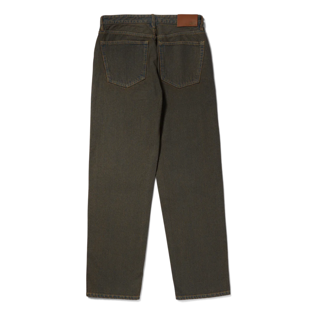 Huf Original Denim Pants for Men - Classic Burnt Blue Jeans | Comfortable Straight Leg Fit | Perfect for Casual Wear, Street Style & Everyday Outfits