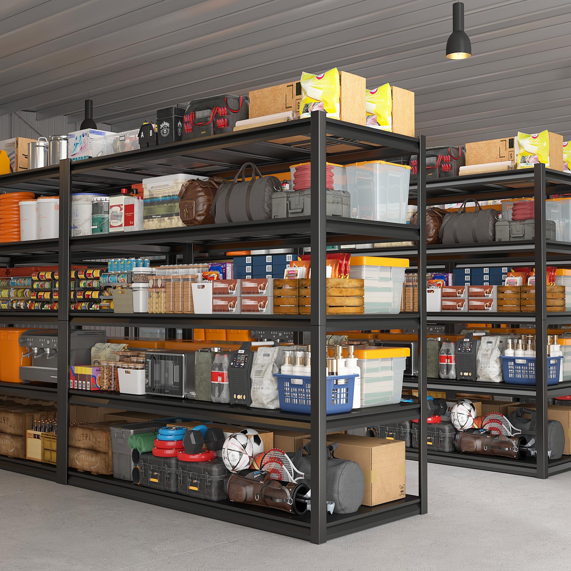 REIBII Heavy Duty Adjustable Metal Shelving Unit 72.2