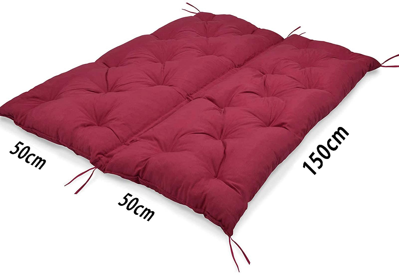 **Premium Waterproof Outdoor Bench Cushion – Replacement Pad for 2-3 Seater Garden Swing, Patio Lounger & Recliners – Non-Slip, Red (150x50x10cm) – Perfect for Backyard, Deck & Poolside Relaxation**