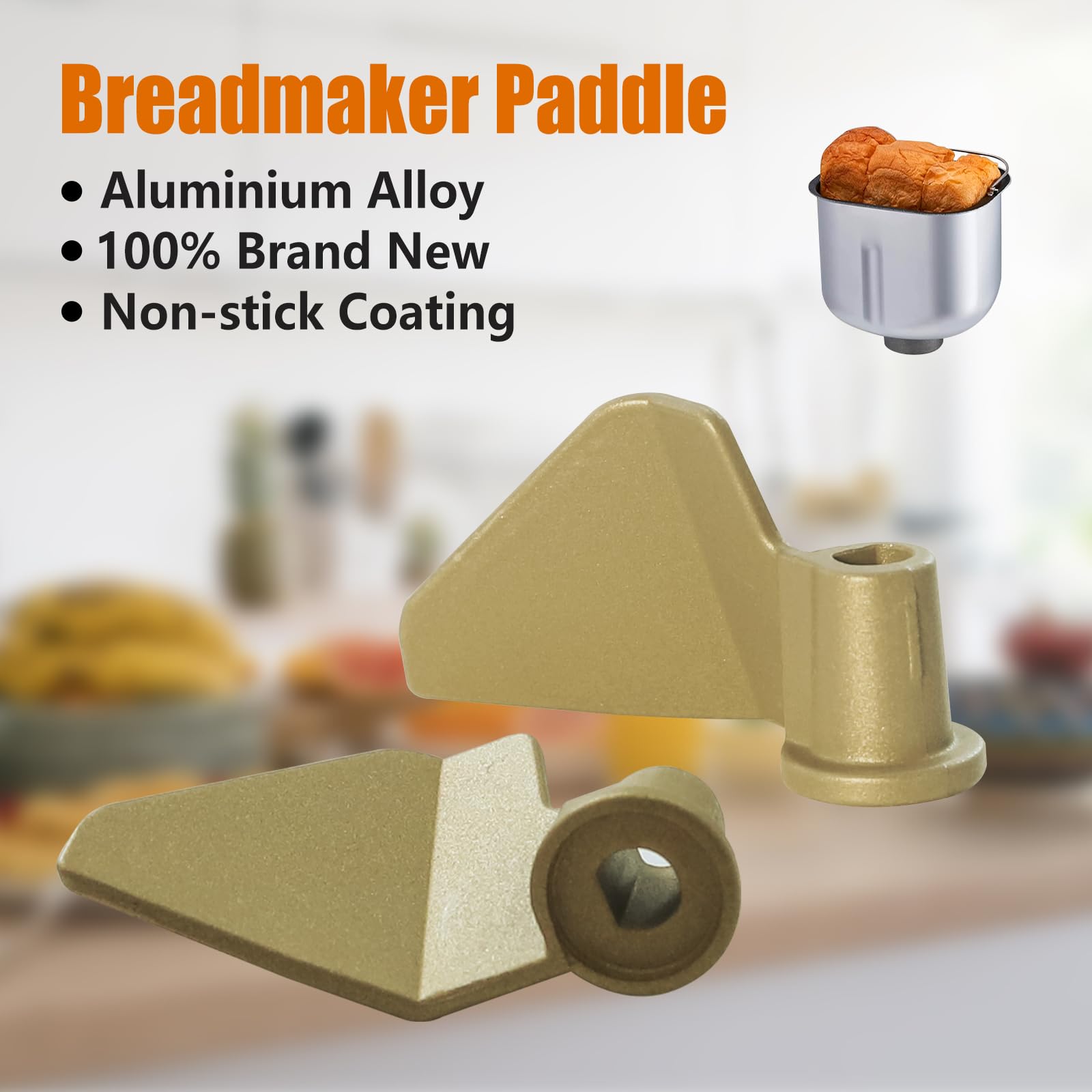 Replacement Kneading Paddles for Sunbeam 5891 & 5891-33 Bread Maker - 2 Pack Bread Machine Blades - Compatible with Sunbeam Breadmaker - Perfect for Home Baking & Dough Kneading