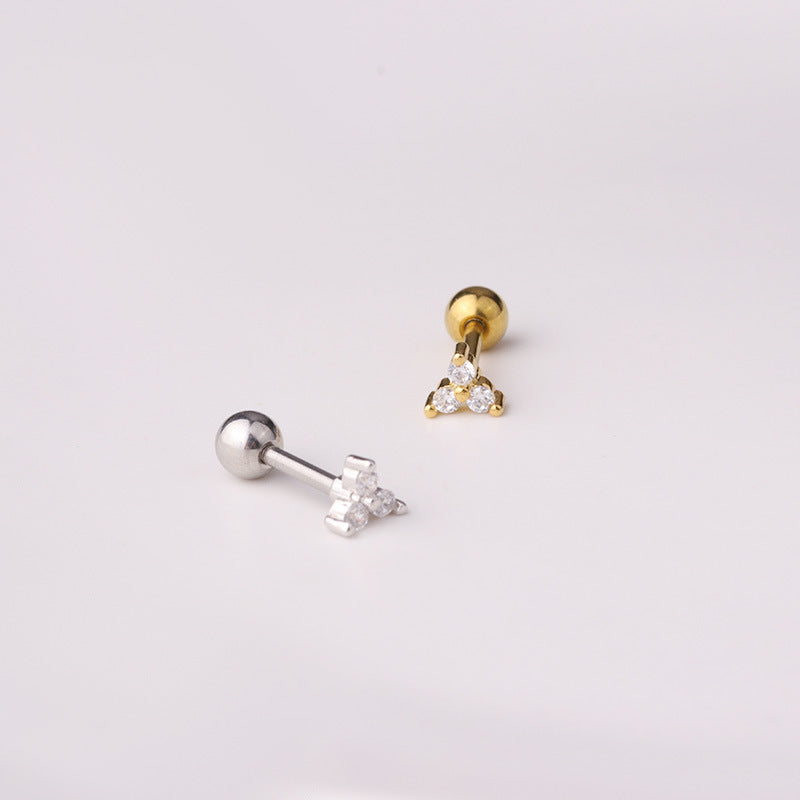 16G Cartilage Tiny Stud Earrings - Geometric Minimalist Earrings for Women | HSPJ326 | Perfect for Daily Wear, Parties & Gifts