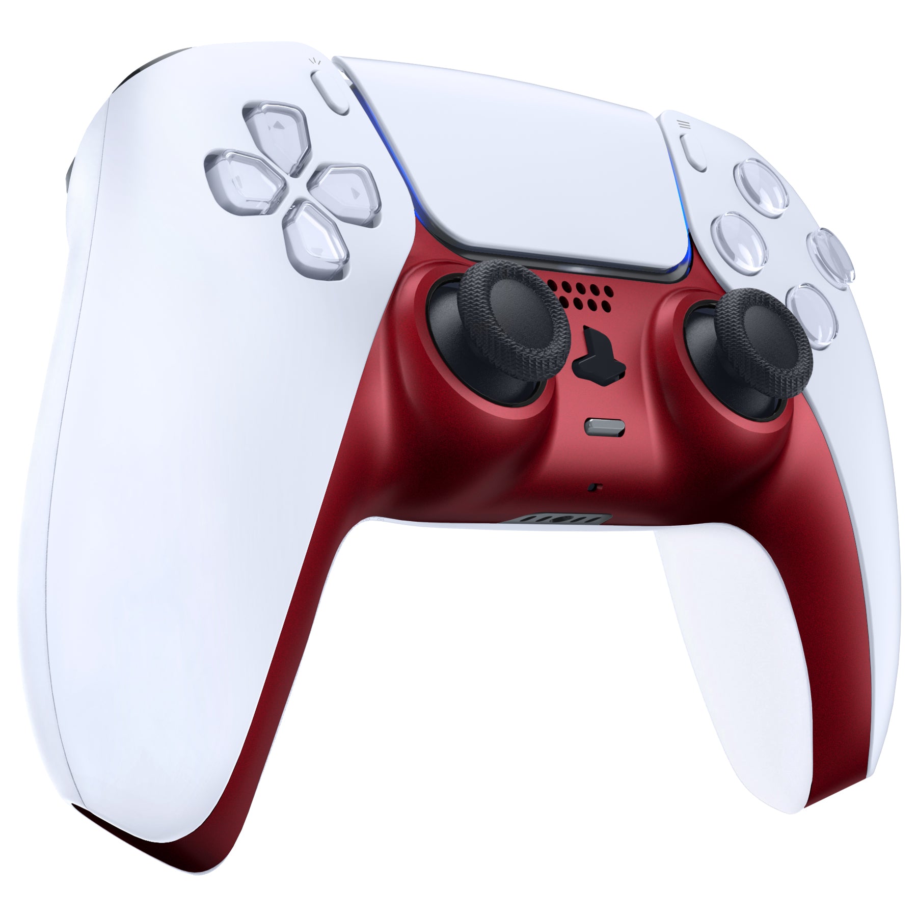 eXtremeRate Volcanic Red PS5 Controller Shell Cover - DIY Replacement Faceplate with Accent Rings, Custom Trim for DualSense Controller (Model GPFP3038) - Perfect for Gaming, Customization & PS5 Accessories