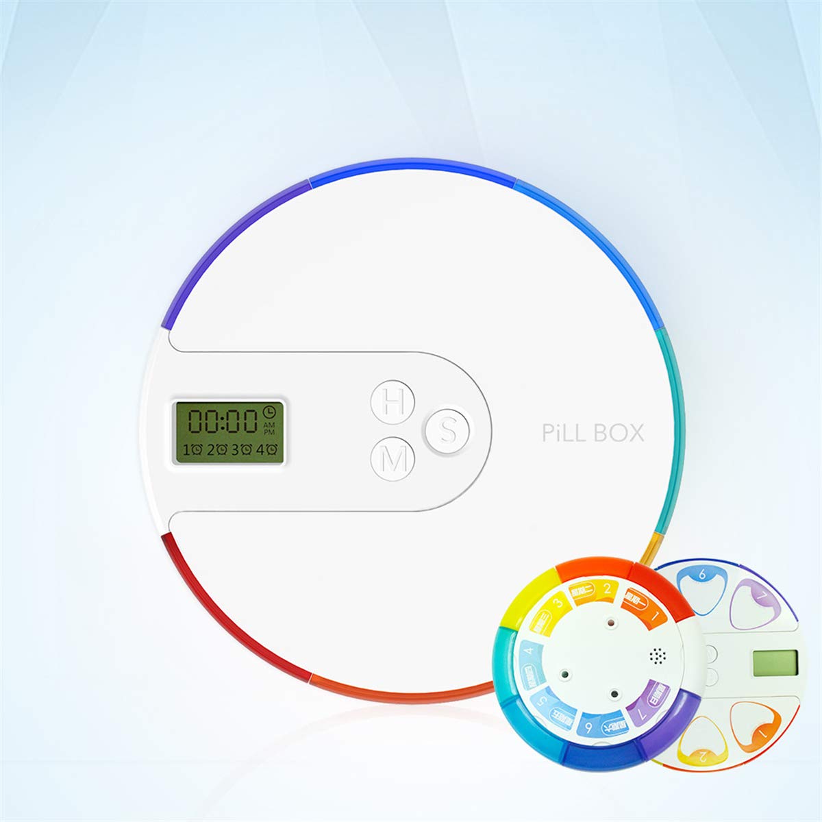 Songlela 7-Day Electronic Pill Organizer with 4 Alarms - Portable Medication Reminder Box with Timer Display for Vitamins, Pills & Daily Medicine - Perfect for Travel, Elderly Care & Home Health Management