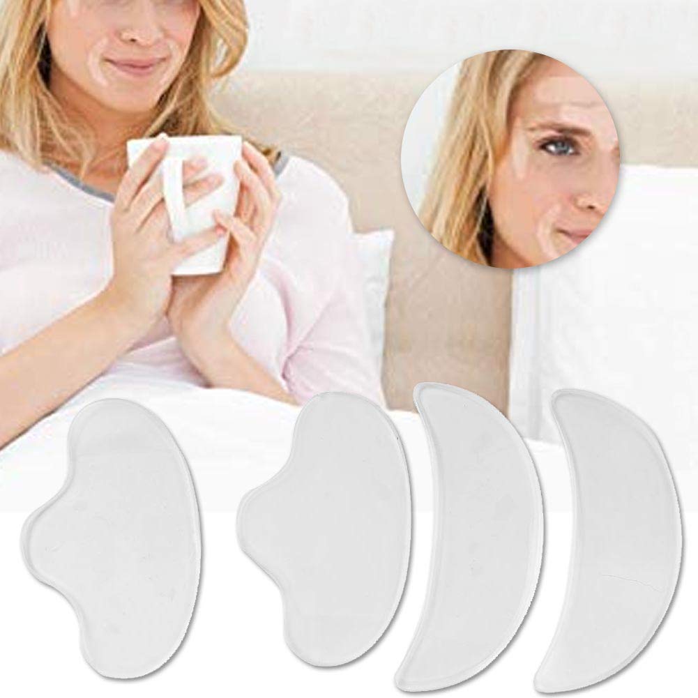 4pcs Silicone Face Lifting Stickers - Anti-Wrinkle Forehead Patches for Skin Tightening & Wrinkle Reduction | Perfect for Nighttime Skincare & Anti-Aging Routine