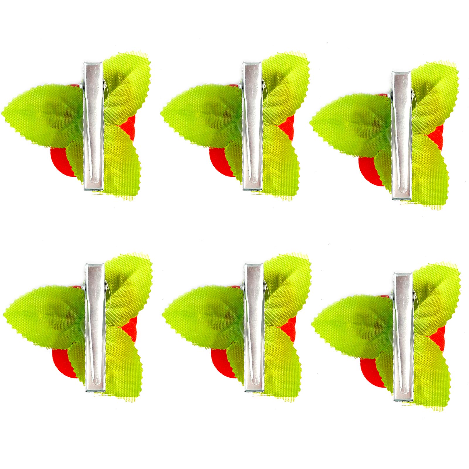 Rapidsflow Hair Clips Set - 6pc Flower Hair Accessories for Women & Girls - Perfect for Parties & Weddings