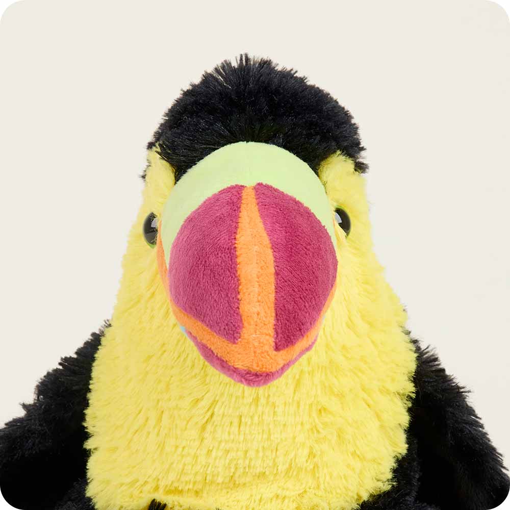 Toucan Warmies Plush Stuffed Animal - Microwaveable Heating Pad for Kids & Adults - Soft & Cozy Comfort Toy for Stress Relief, Anxiety, and Pain Relief - Perfect for Bedtime, Relaxation, and Cold Weather Comfort