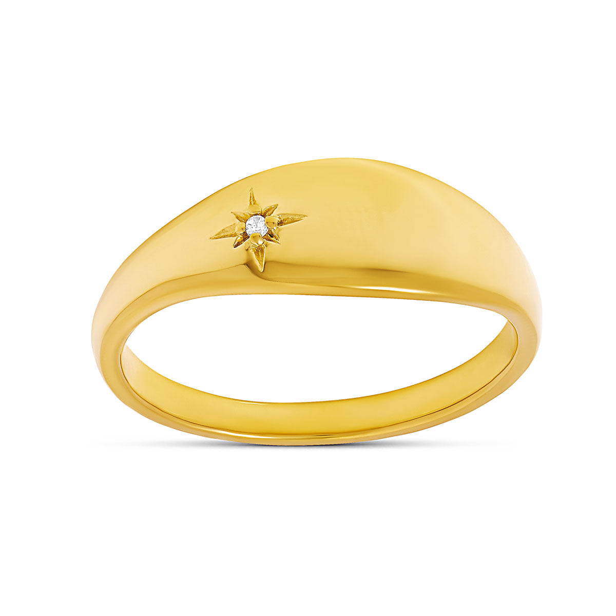 Celestial Dome Ring - 14K Gold Plated Stackable Ring for Women, Elegant Minimalist Jewelry Gift for Her - Perfect for Weddings, Anniversaries, and Everyday Wear