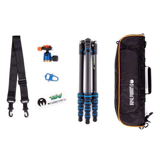 3 Legged Thing Punks Brian 2.0 Carbon Fiber Tripod with AirHed Neo 2.0 Ball Head (Blue) - Professional Camera Tripod for Photography, Videography & Travel - Lightweight & Durable Carbon Fiber Design