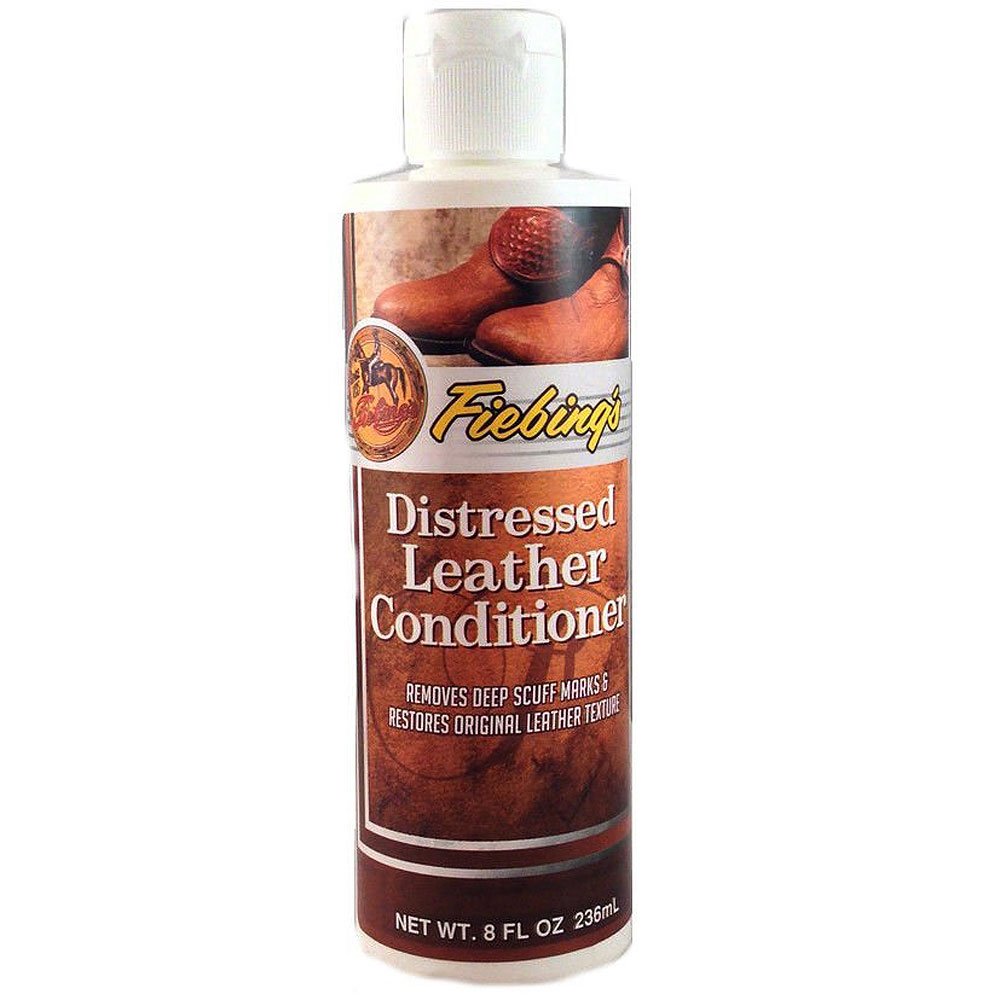 Fiebing's 8 Oz. Distressed Leather Conditioner - Premium Leather Care for Boots, Jackets & Furniture | Restores & Protects Genuine Leather