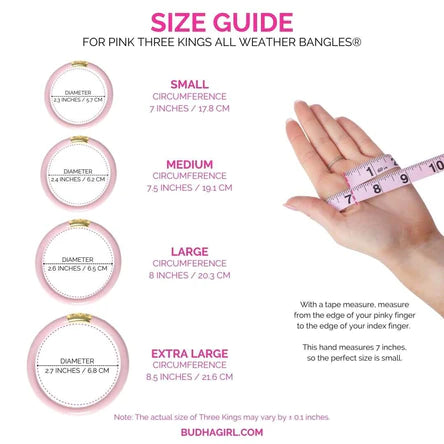 BuDhaGirl All Weather Bangles Set of 3 - Waterproof & Durable Pink Bracelets for Women | Perfect for Yoga, Travel & Everyday Wear