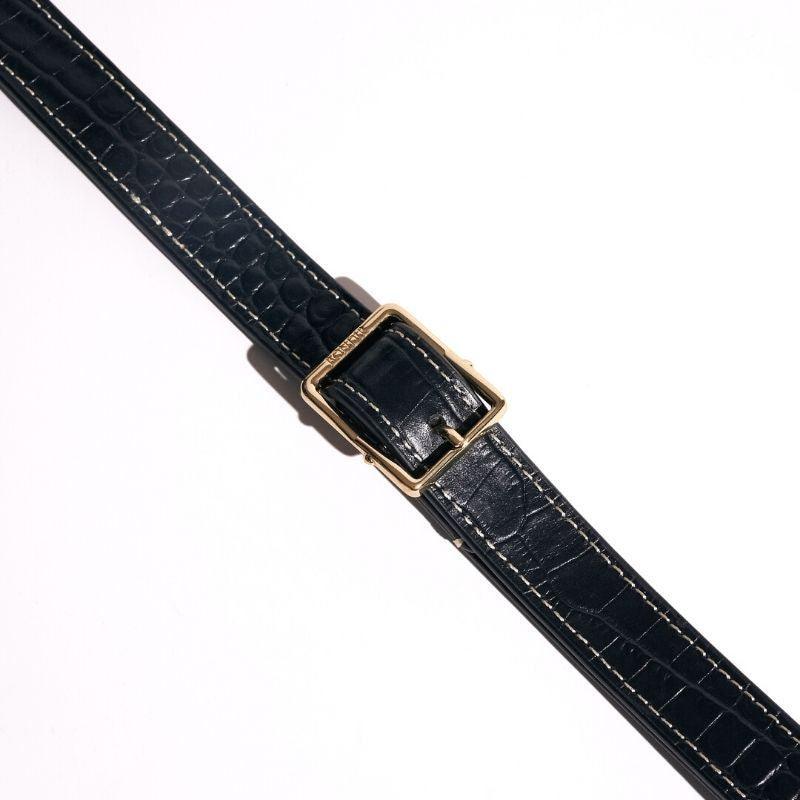 Premium Obsidian Black Leather Dog Leash - Heavy Duty, Adjustable, Reflective Stitching - Perfect for Walking, Training & Outdoor Adventures with Your Pet