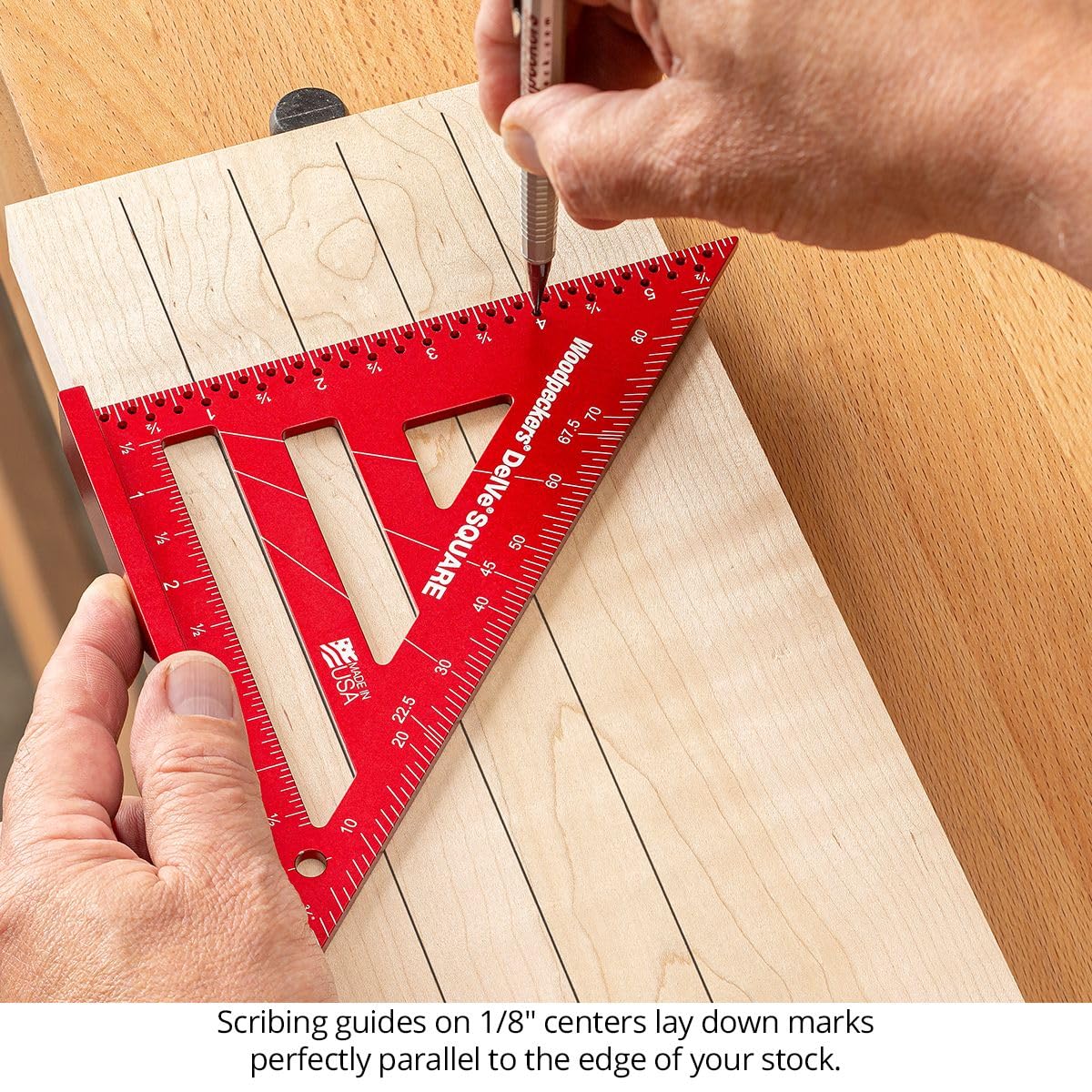 Woodpeckers Delve Square - 10-in-1 Precision Woodworking Layout Tool Set (3.5 & 6 Inch) - Durable Aluminum Carpenter Square for Accurate Measuring & Marking - Perfect for DIY Projects, Furniture Making & Carpentry Work