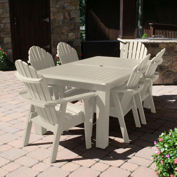 Hamilton Adirondack 7-Piece Rectangular Outdoor Dining Set - Patio Furniture for Backyard, Garden & Poolside Dining