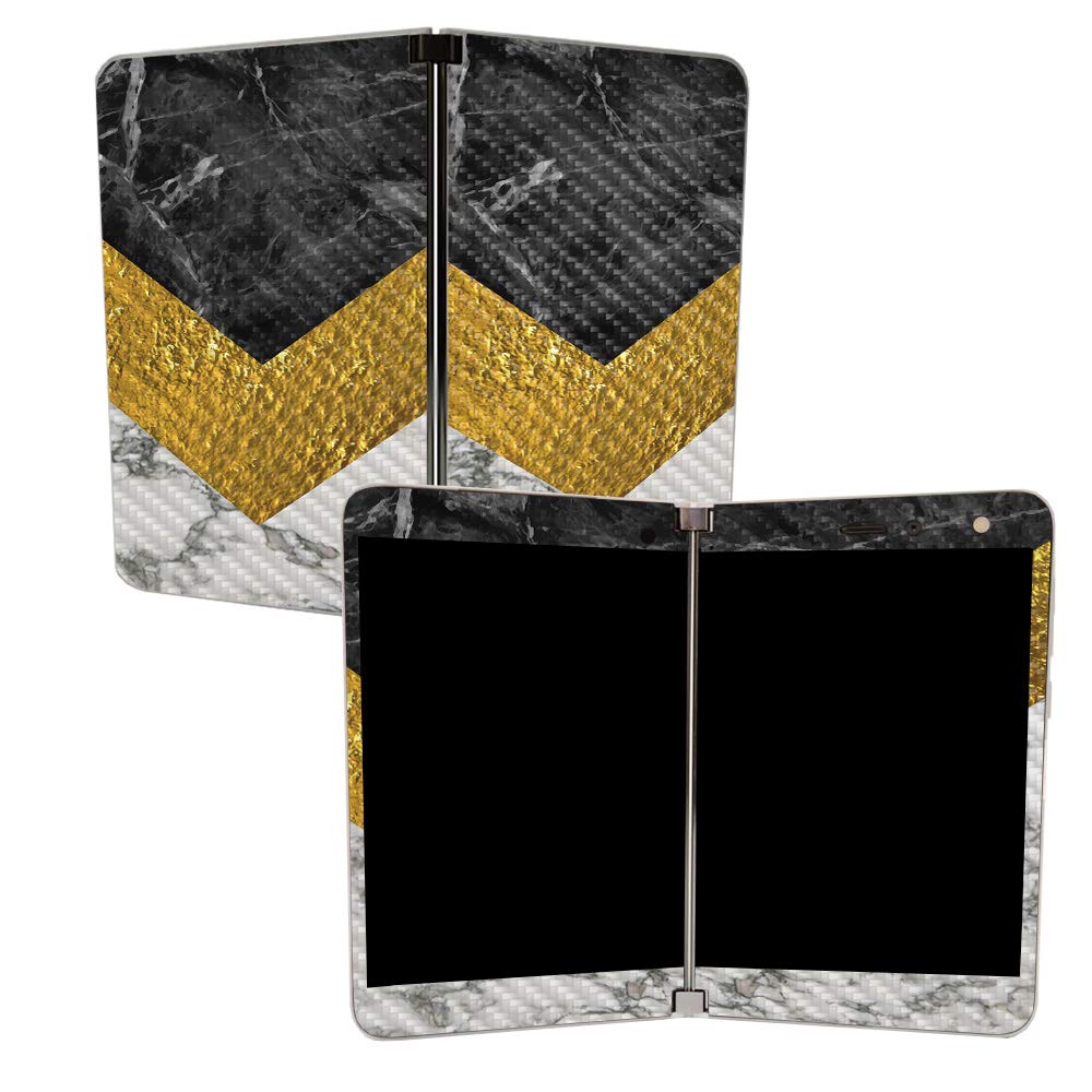 Premium Carbon Fiber Skin for Microsoft Surface Duo - Modern Marble Design | Protective & Durable Textured Finish | Easy to Apply | Made in USA | Perfect for Work, Travel & Everyday Protection