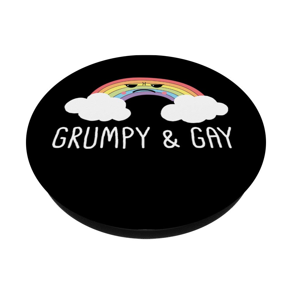 Grumpy & Gay T-Shirt - Funny LGBTQ+ Pride Rainbow Graphic Tee for Men & Women | Casual Wear, Pride Events & Festivals
