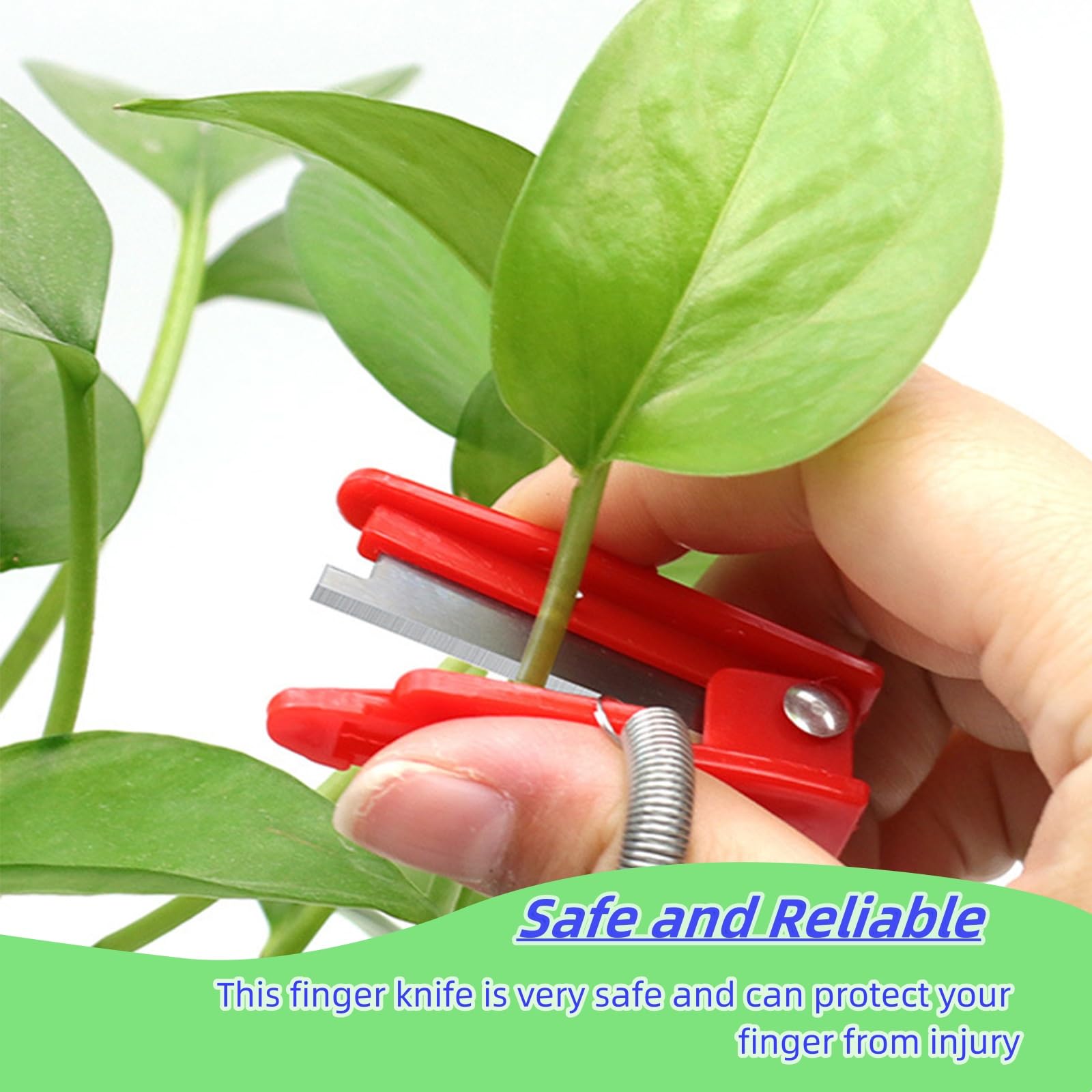 4 Pcs Thumb Cutter Knife - Multifunctional Garden Finger Knife for Fruit Picking, Plant Trimming & Gardening - Ergonomic Finger Pinchers for Gardeners - Perfect for Harvesting Fruits, Pruning Plants & Landscaping
