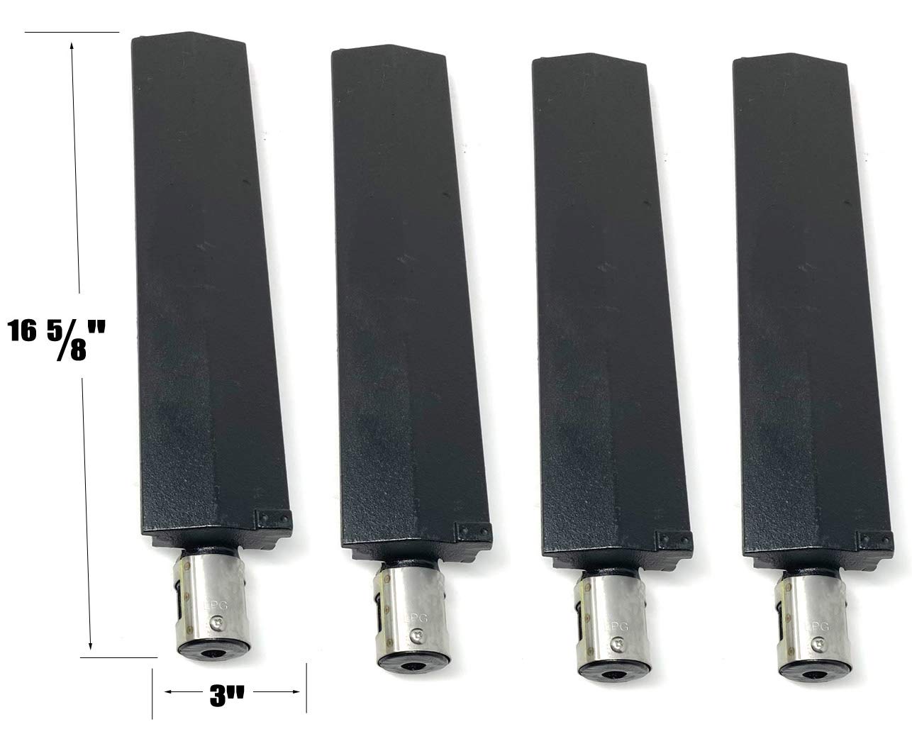 BG1793B-A BG179A 503225 98162 Replacement Cast Iron Burner (4-Pack) - Durable Gas Grill Parts for Weber, Char-Broil & More - Perfect for Backyard BBQs, Camping & Outdoor Cooking