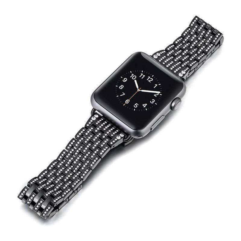 Luxury Bling Bands for Apple Watch Series 6/5/4/3/SE - 44mm 42mm 40mm 38mm Replacement Strap - Sparkling Wristband for Women & Men - Perfect for Parties, Weddings & Everyday Fashion