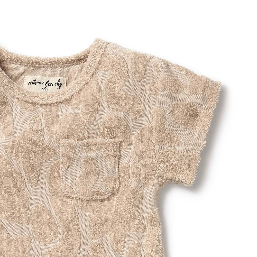 Organic Terry Baby Growsuit - Soft & Breathable Pattern Play One-Piece for Newborns & Infants | Perfect for Playtime, Sleep & Everyday Comfort