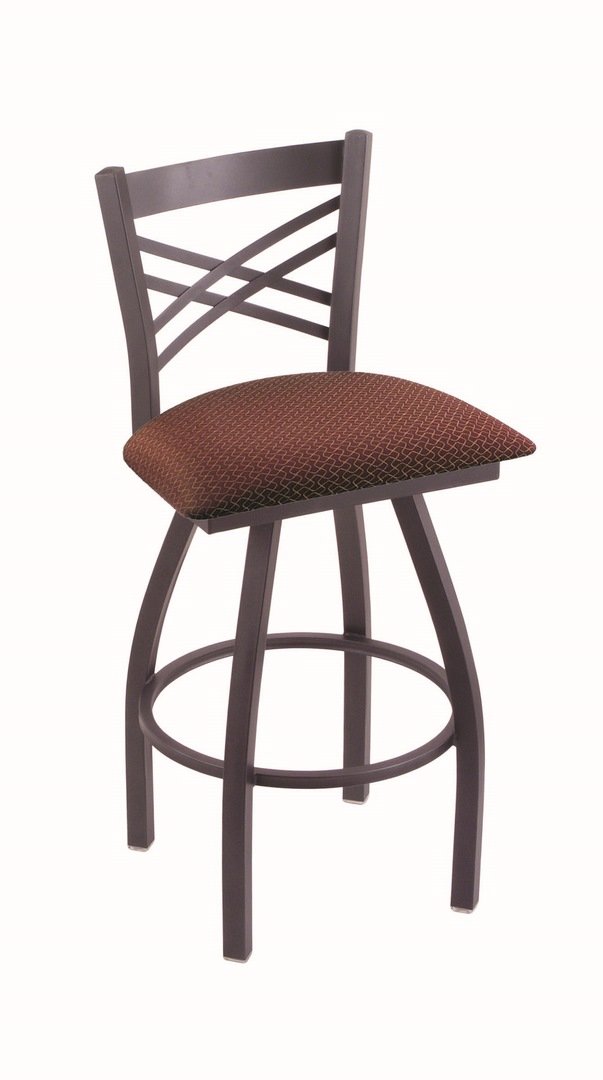 Holland Bar Stool Co. XL 820 Catalina Swivel Bar Stool with Graph Ruby Finish - Adjustable Height Counter Stool for Kitchen Island, Bar, and Dining Room