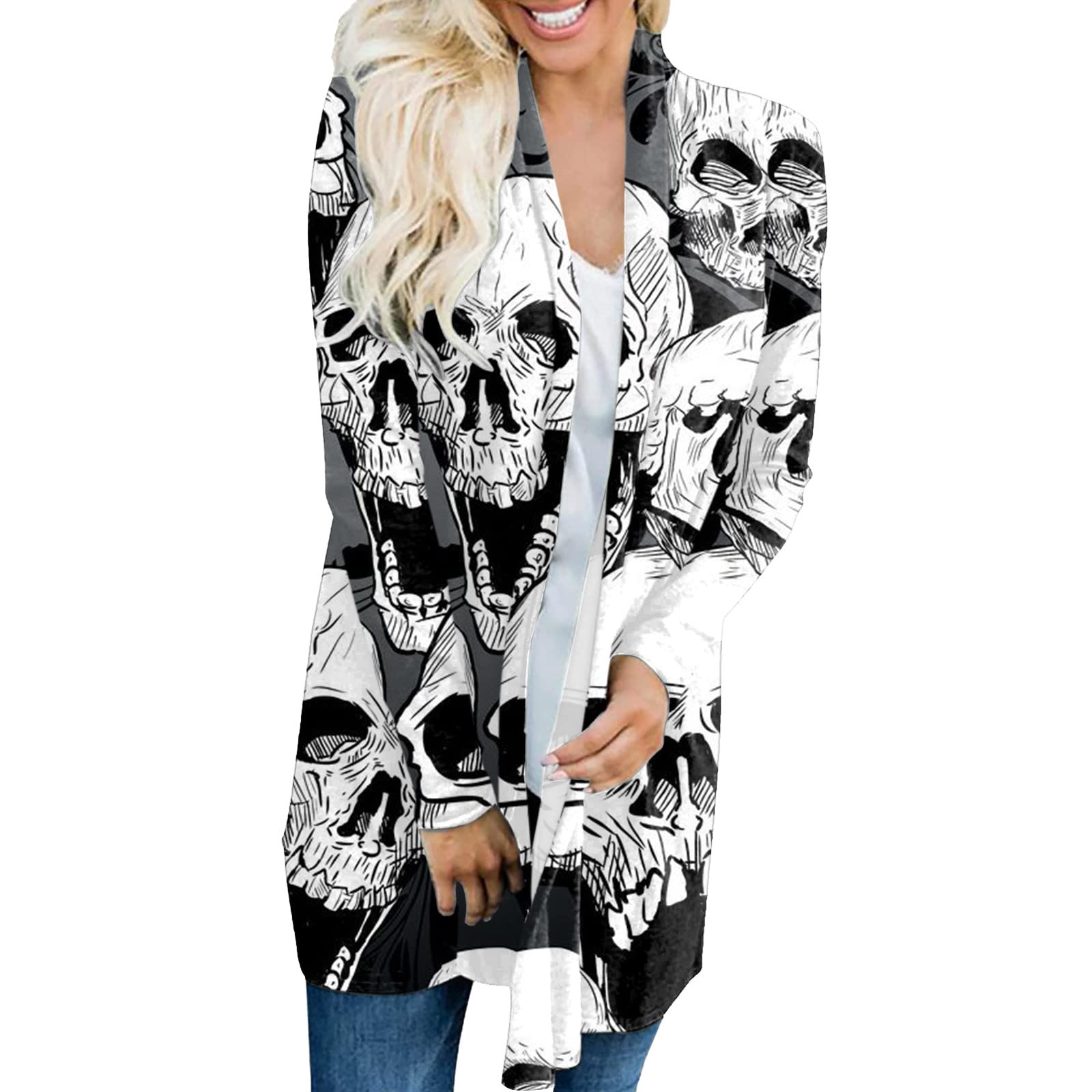 Lightweight Women's Cardigan - Soft Waffle Knit Long Sleeve Oversized Sweater Coat for Casual Wear | Perfect for Office, Date Night & Cozy Home Outfits