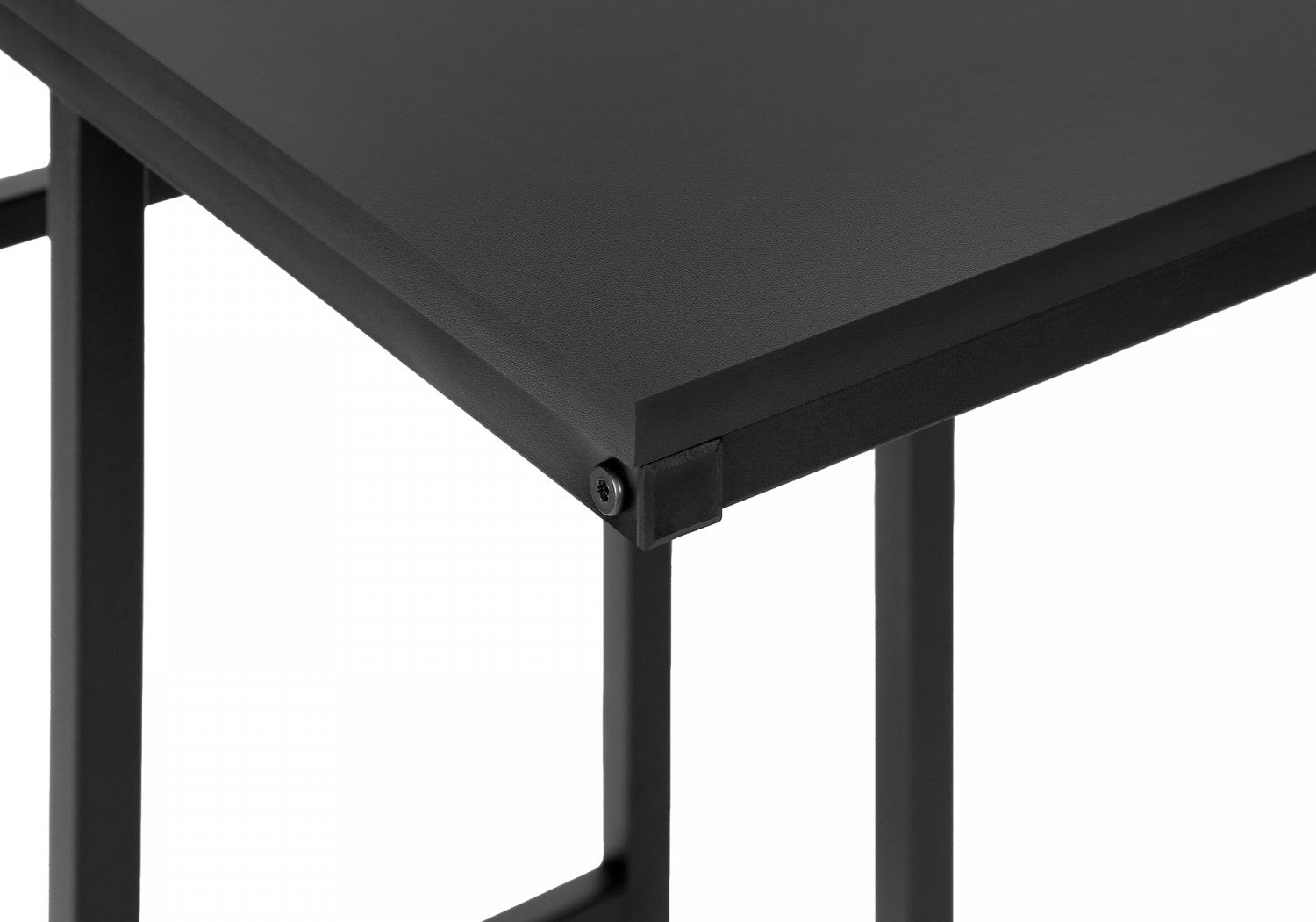 Modern Black Calen Side Table - Small End Table for Living Room, Bedroom, or Office - Nightstand & Accent Furniture with Sturdy Metal Frame