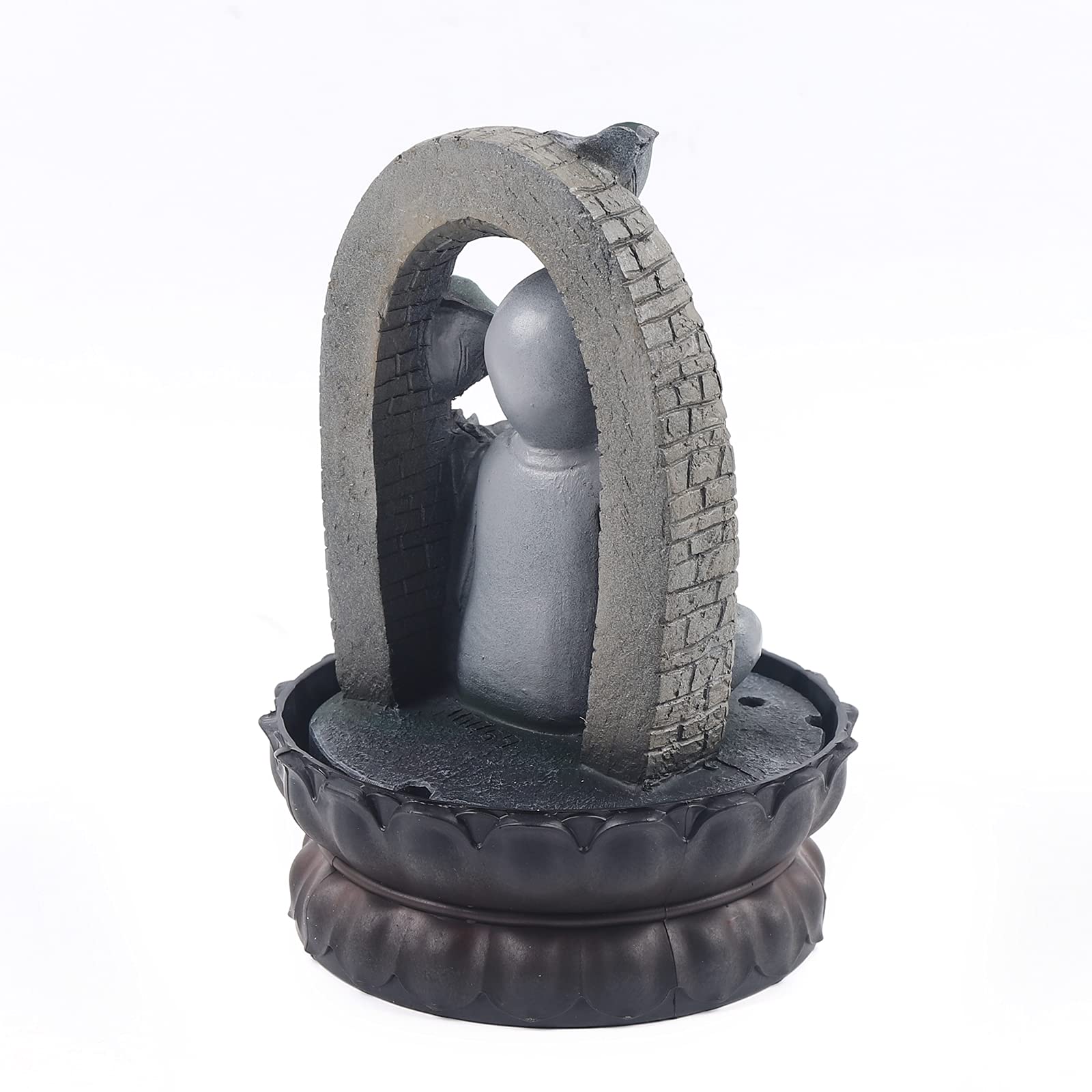 Simple Buddha Decor Waterscape Feng Shui Ornament - Zen Meditation Home & Office Decor, Perfect for Desk, Living Room, Bedroom - Relaxing Indoor Water Fountain for Stress Relief & Positive Energy