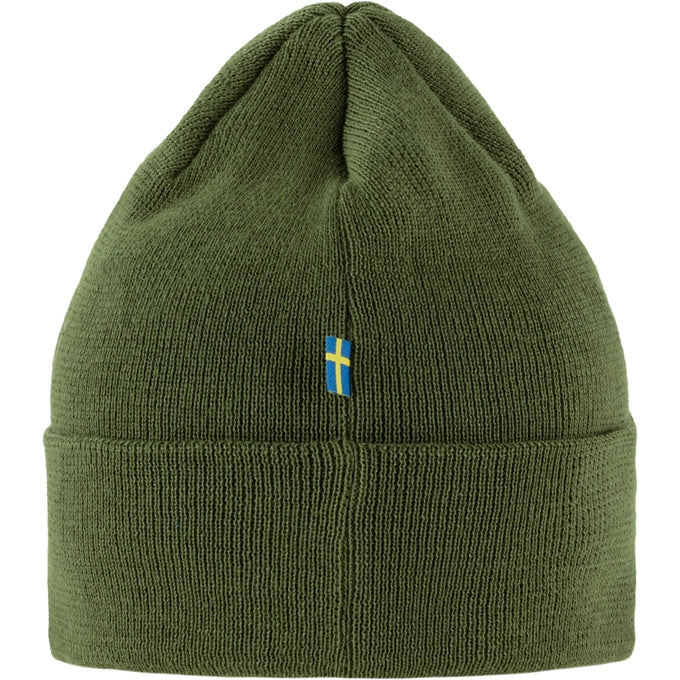 Fjallraven Vardag Classic Beanie - Warm Winter Hat for Men & Women, Olive Green, Soft Acrylic Knit - Perfect for Skiing, Hiking & Outdoor Activities