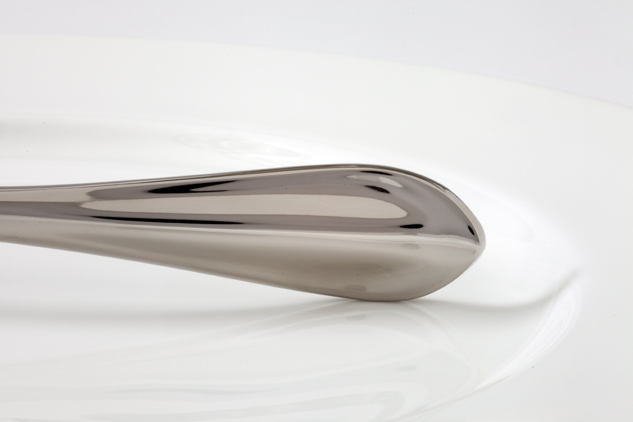 Fortessa Forge 18/10 Stainless Steel Flatware Set - 12 Elegant Dessert & Oval Soup Spoons for Fine Dining, Restaurants & Home Entertaining
