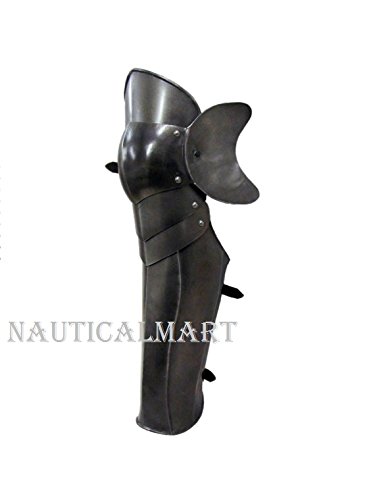 Medieval LARP Armor Articulated Greaves - Authentic Leg Guards for Cosplay, Renaissance Fairs & Historical Reenactments