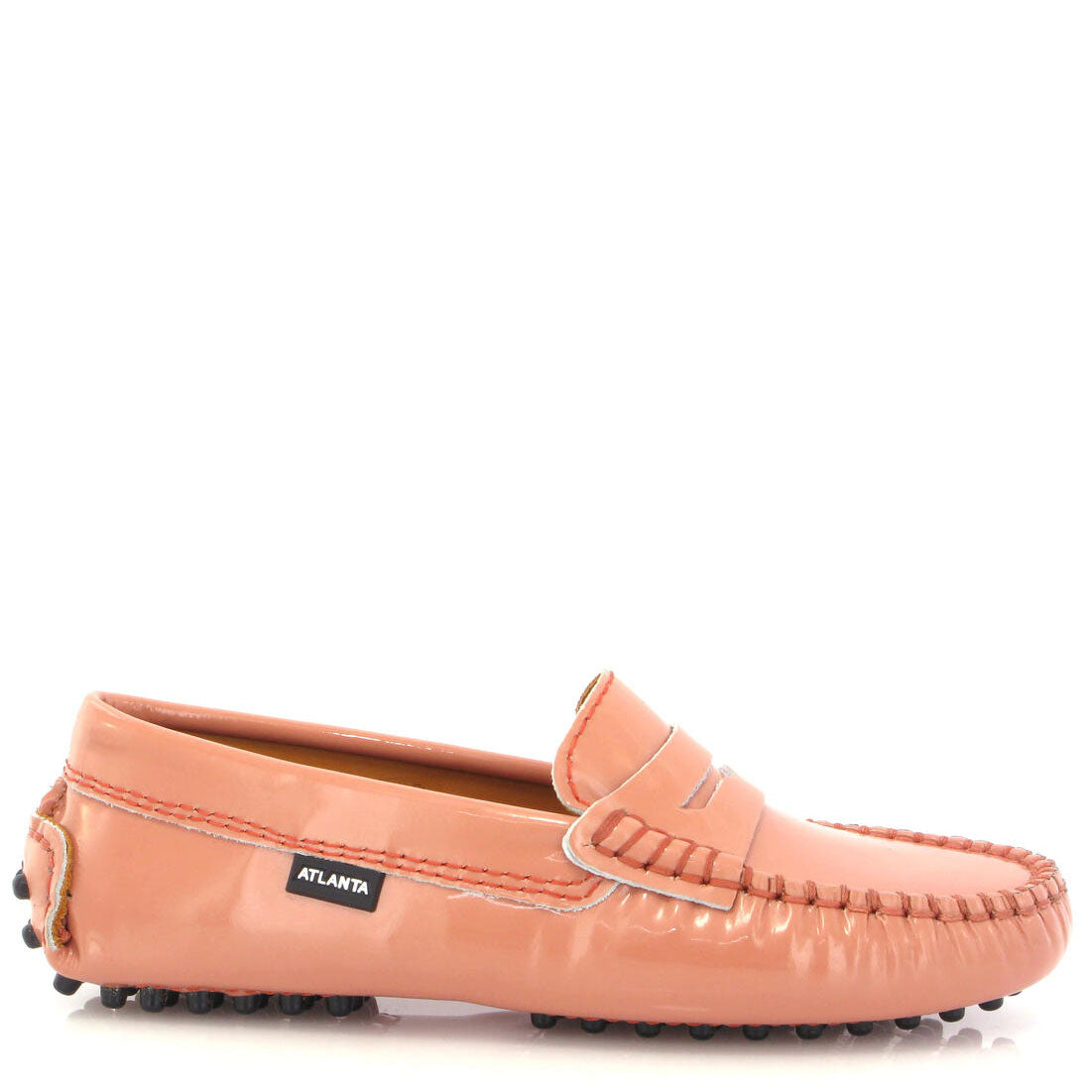 Premium Atlanta Moccasin Peach Patent Penny Loafers - Comfortable & Stylish Slip-On Shoes for Women - Perfect for Work, Casual Outings & Travel