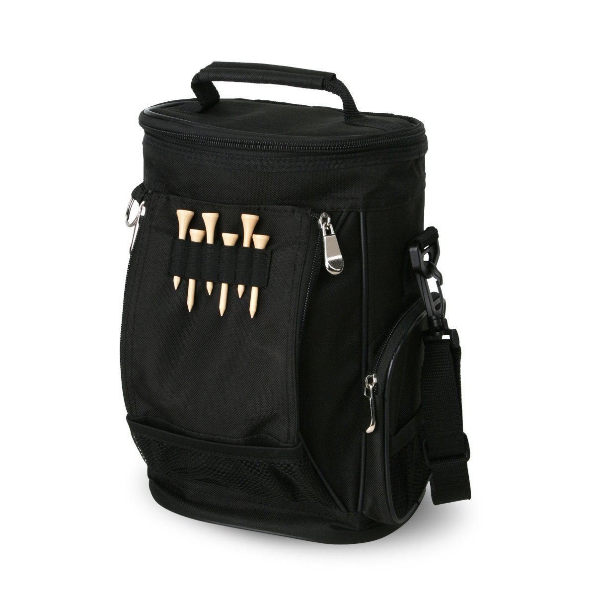 Intech Portable Soft Sided 10-Can Insulated Golf Bag Cooler with Accessory Caddy, Fits Golf Cart, Push Cart or Carry, Perfect for Golf, Picnics, and Outdoor Adventures