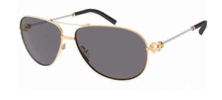 Fred 8422 FORCE 10 206 Blue/Gold Mirrored Gradient Oval Sunglasses for Men - UV Protection, Polarized Lenses - Perfect for Driving, Beach & Outdoor Activities