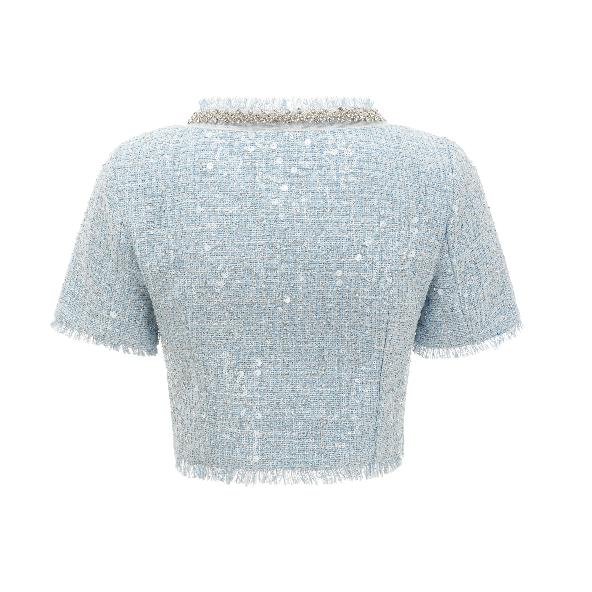Carlina Embellished Tweed Top & Skirt Matching Set | Women's Elegant Outfit for Work, Party & Special Occasions