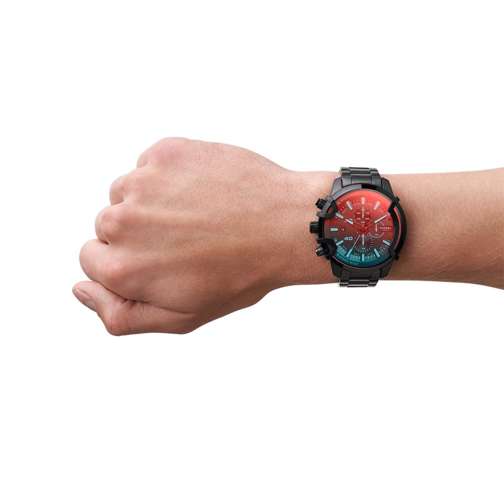Diesel DZ4578 Griffed Black Men's Watch - Stylish Chronograph for Casual & Formal Wear - Perfect for Everyday Use, Office & Special Occasions