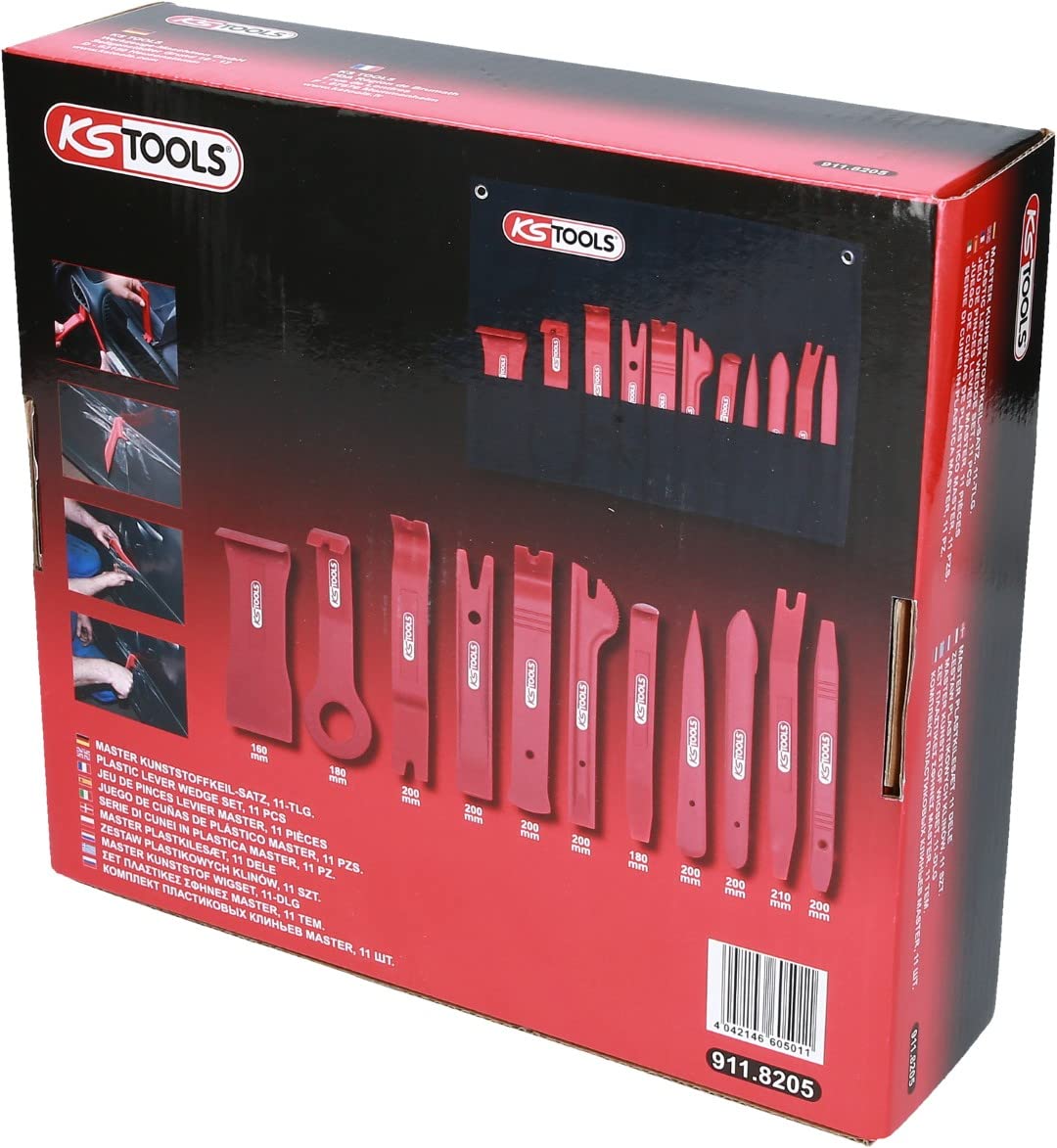 KS Tools 911.8205 Plastic Wedge Set (11pcs) for Auto Repair & Maintenance