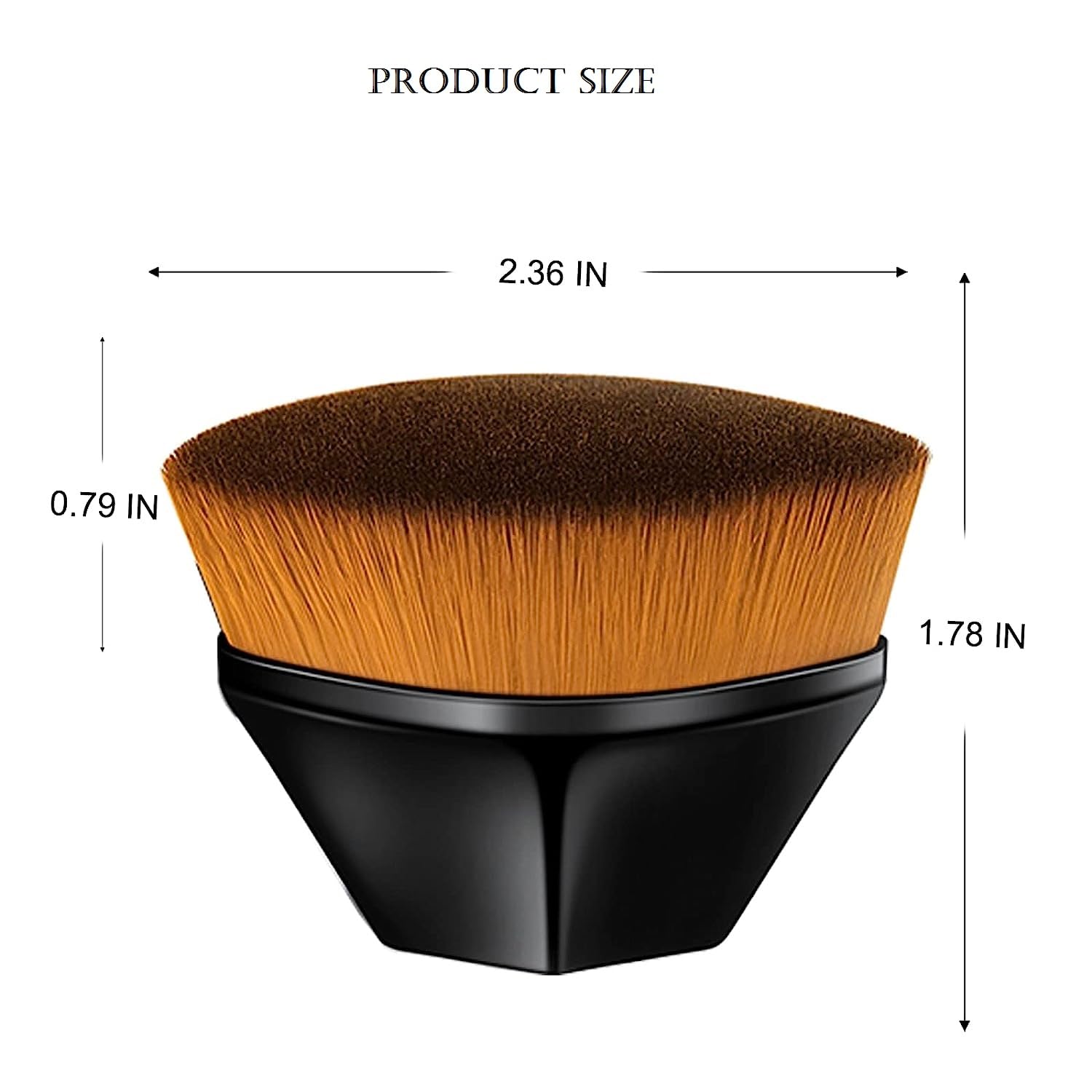 Premium Flat Top Kabuki Makeup Brush for Liquid, Cream & Powder Foundation - Hexagon Handle for Easy Grip - Perfect for Flawless Blending & Airbrush Finish - Ideal for Everyday Makeup & Professional Use