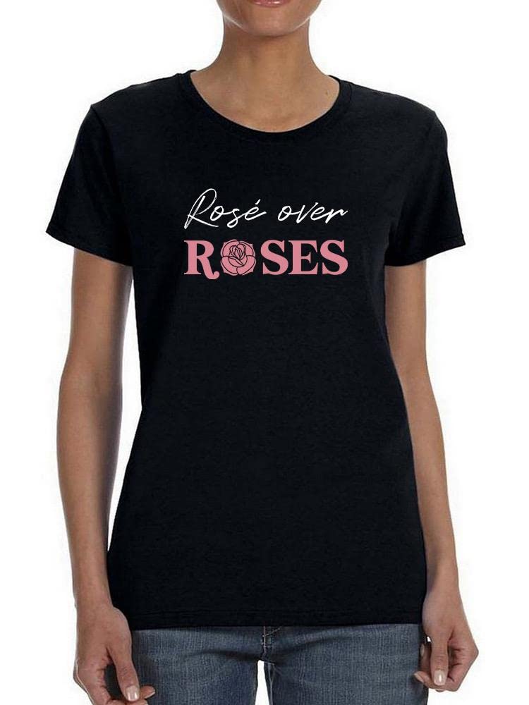 Rose Over Roses Women's T-Shirt - Floral Graphic Tee for Casual Wear & Everyday Outfits | SmartPrintsInk Designs