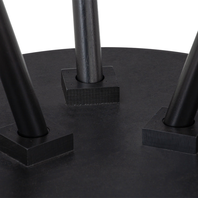 INNIS Modern Side Table - Black Nightstand for Bedroom, Living Room, or Office - Compact End Table with Sturdy Metal Frame & Sleek Design