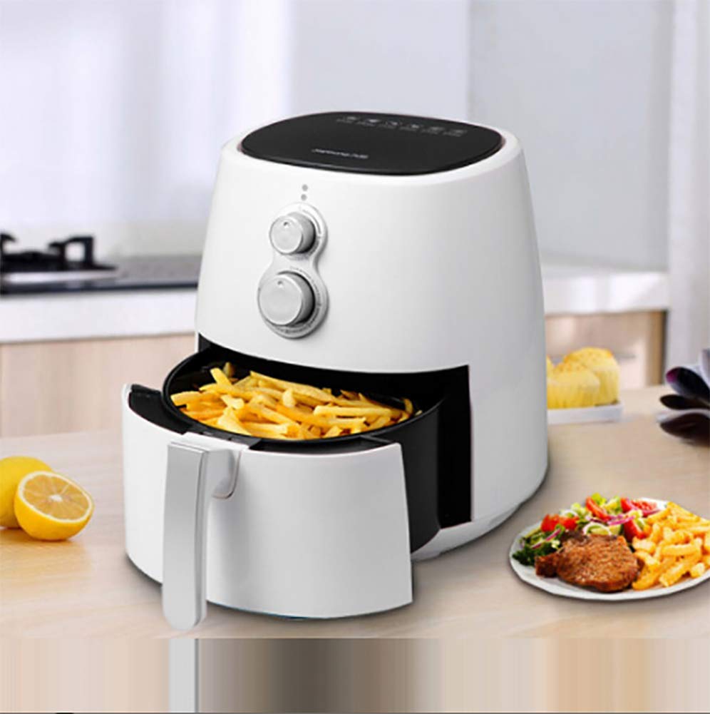 3.5 Qt Air Fryer with LED Knob Control - 1300W Oil-Free Electric Air Fryer Oven, Nonstick Basket for Healthy Cooking - Perfect for Baking Chicken, Bread, Pizza & Fries at Home (One Color)